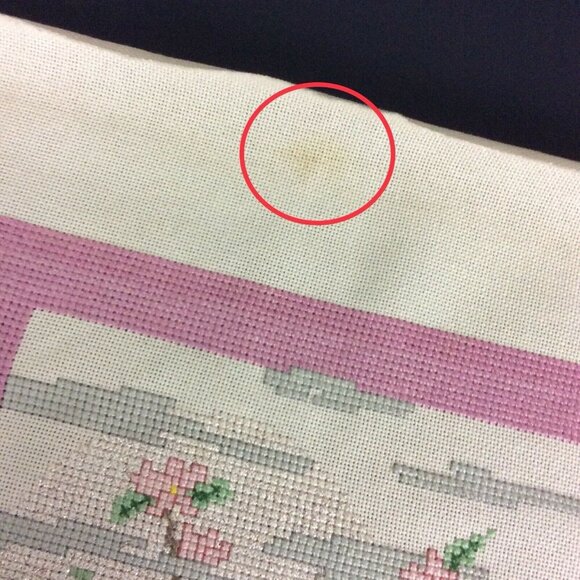 Asian Cherry Blossom Tree Finished Counted Cross Stitch On Canvas - Picture 5 of 5